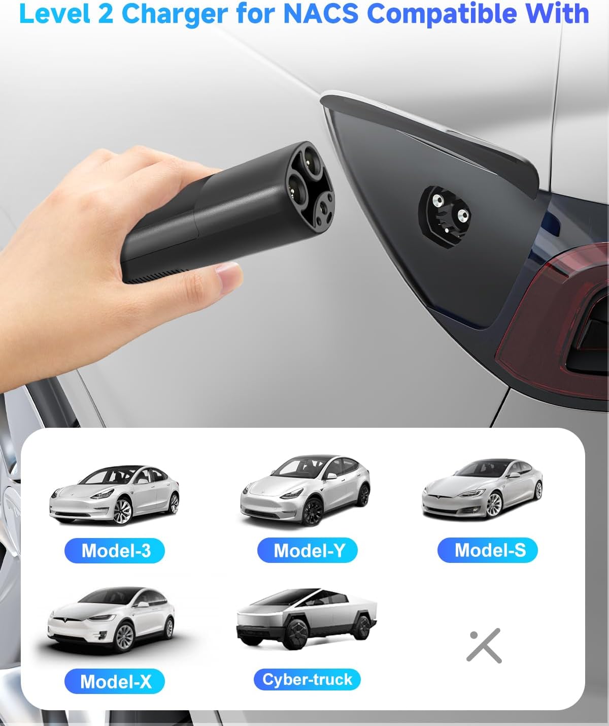 EVDANCE Level 2 EV Charger 40A 9.6kW NACS with 7.6m Cable