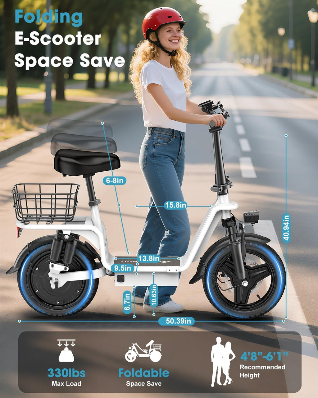 INSDRGN C14 PRO Electric Scooter with Seat for Adults