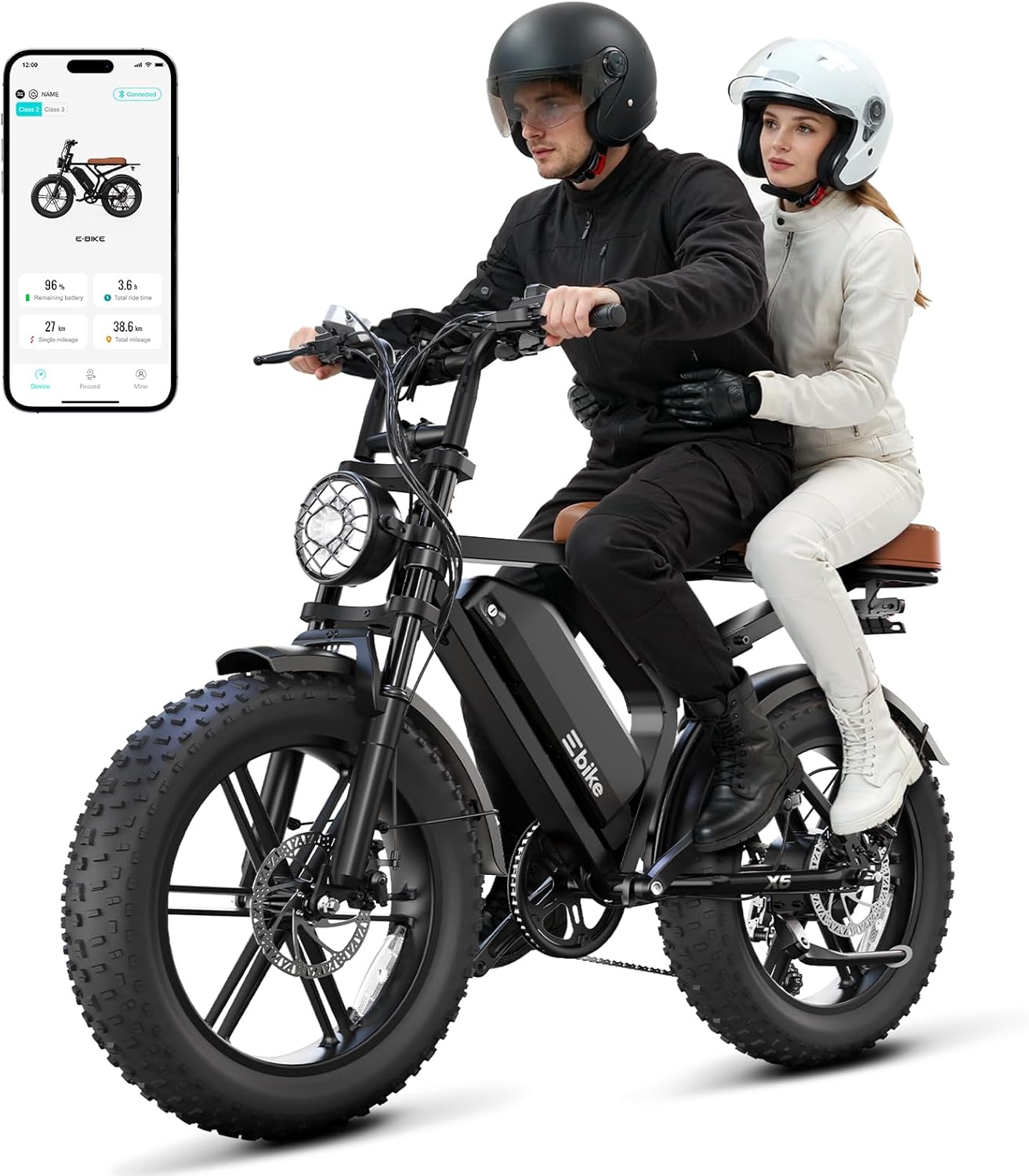 TS TST GRP X6 Electric Bike 1500W Peak 48V 15Ah 65-Mile Range 20" Fat Tire Dual Suspension