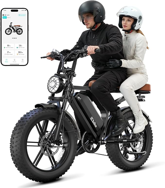 TS TST GRP X6 Electric Bike 1500W Peak 48V 15Ah 65-Mile Range 20" Fat Tire Dual Suspension