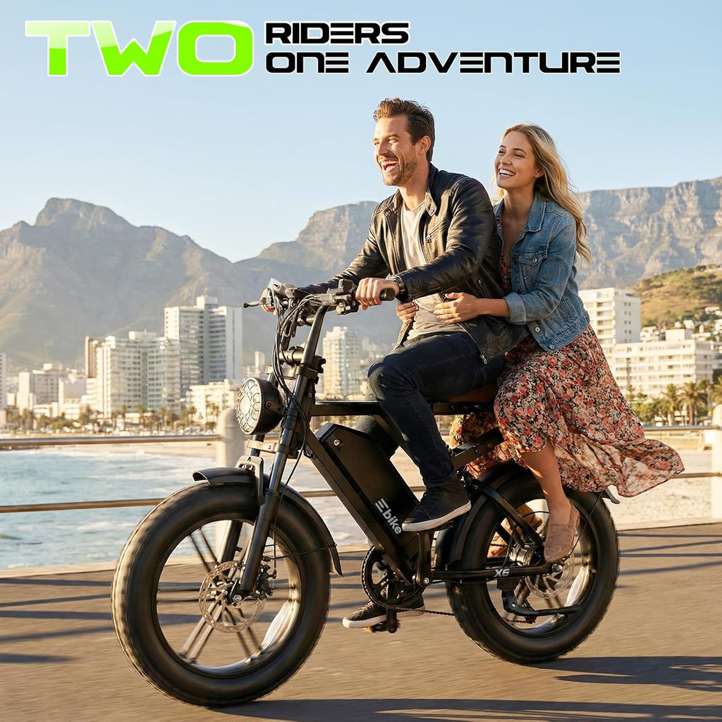 TS TST GRP X6 Electric Bike 1500W Peak 48V 15Ah 65-Mile Range 20" Fat Tire Dual Suspension