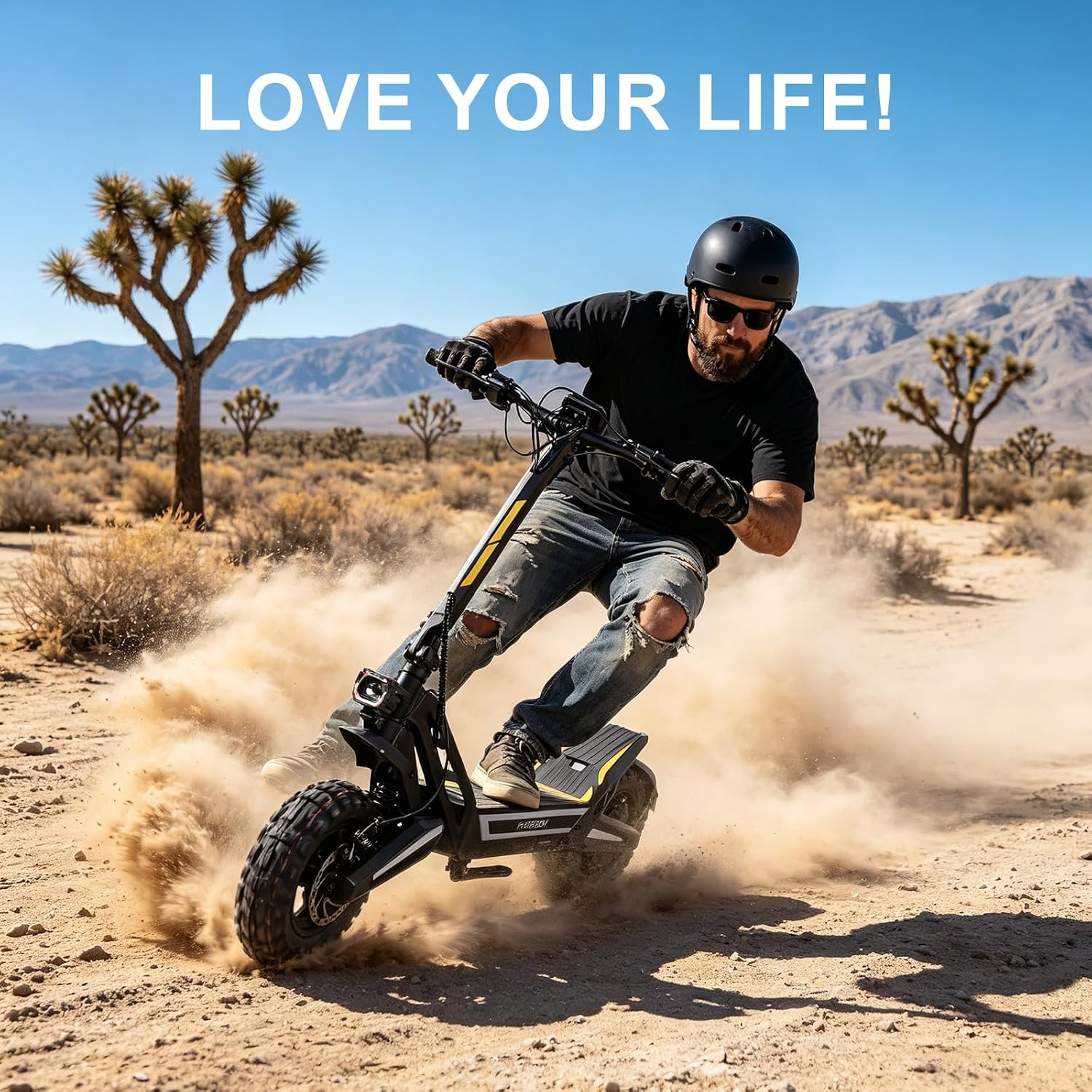 GOKSTK J2MAX Electric Scooter 1200W Peak 48V 18.2Ah Up to 40 Miles Range Black