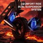 GOKSTK J2MAX Electric Scooter 1200W Peak 48V 18.2Ah Up to 40 Miles Range Black